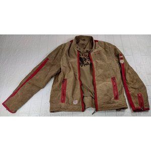 Tom Tailor Company Leather Jacket Men's Coat Size L